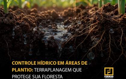 Controle hídrico em áreas de plantio: terraplenagem que protege sua floresta